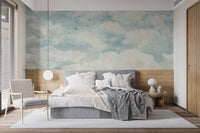 Peaceful sky with flying birds decor C535
