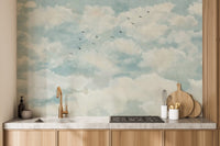 Dreamy sky and birds wall design C535

