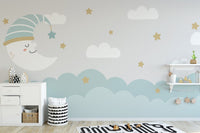 Whimsical night sky wallpaper pattern