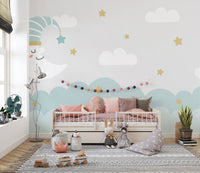Clouds and Moon Wallpaper Murals - Giffywalls
