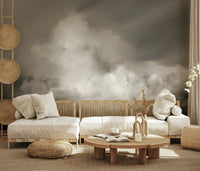 A calming serene sky wallpaper mural that defines a space., GD5574