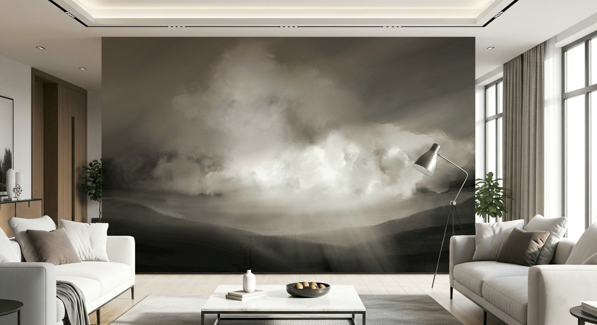 A beautiful modern sky wall mural for a living room., GD5574