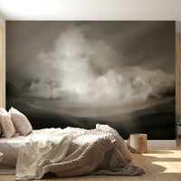 An artistic soft focus mural on minimalist wallpaper., GD5574