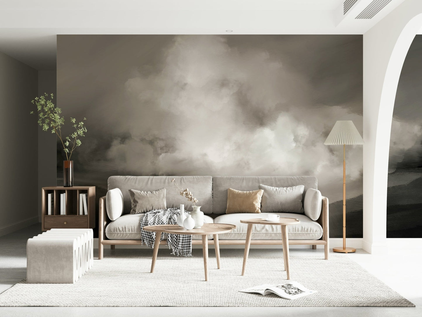 An artistic nature inspired mural for home decor., GD5574