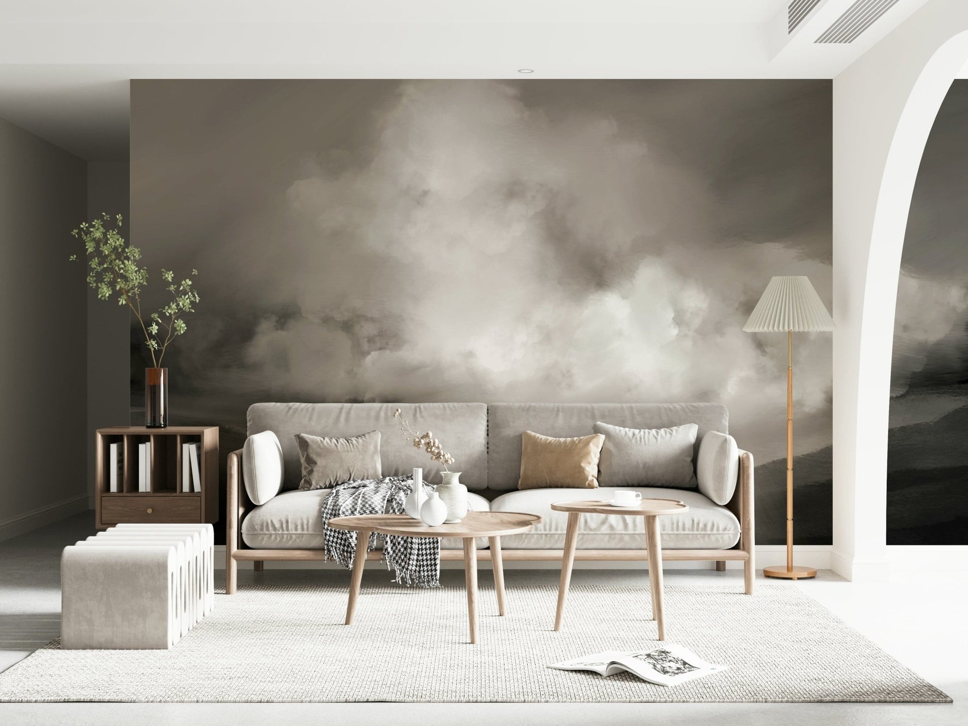 An artistic nature inspired mural for home decor., GD5574