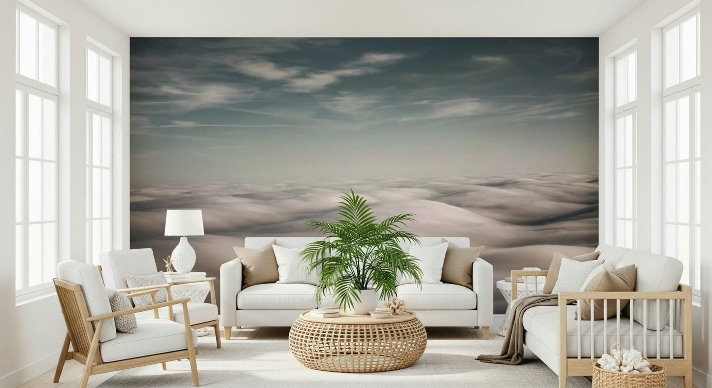 A serene dreamy sky wall mural for tranquil decor.