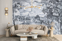 Little Village Clouds Wallpaper Murals - Giffywalls MB09