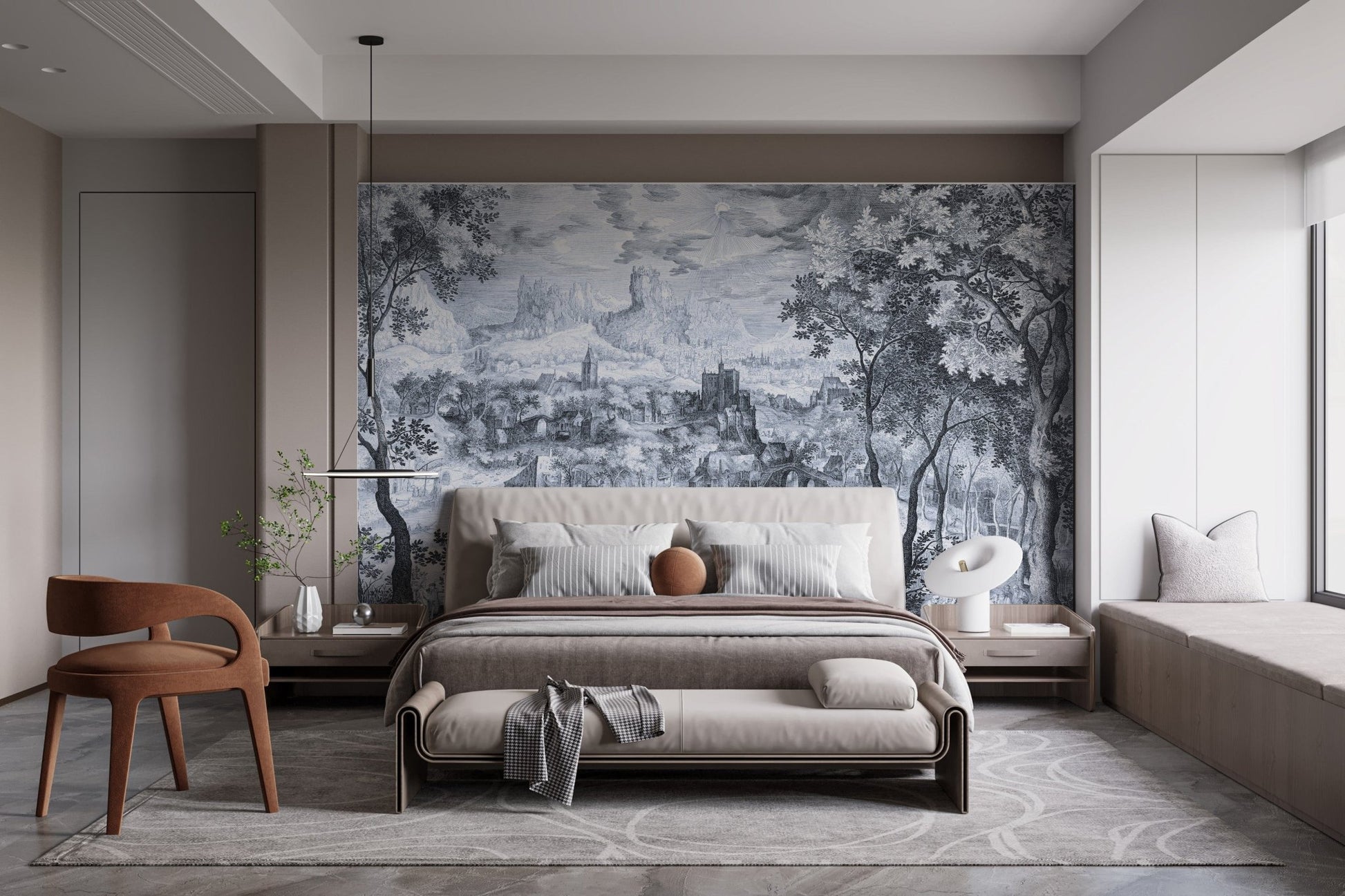Little Village Clouds Wallpaper Murals - Giffywalls MB09