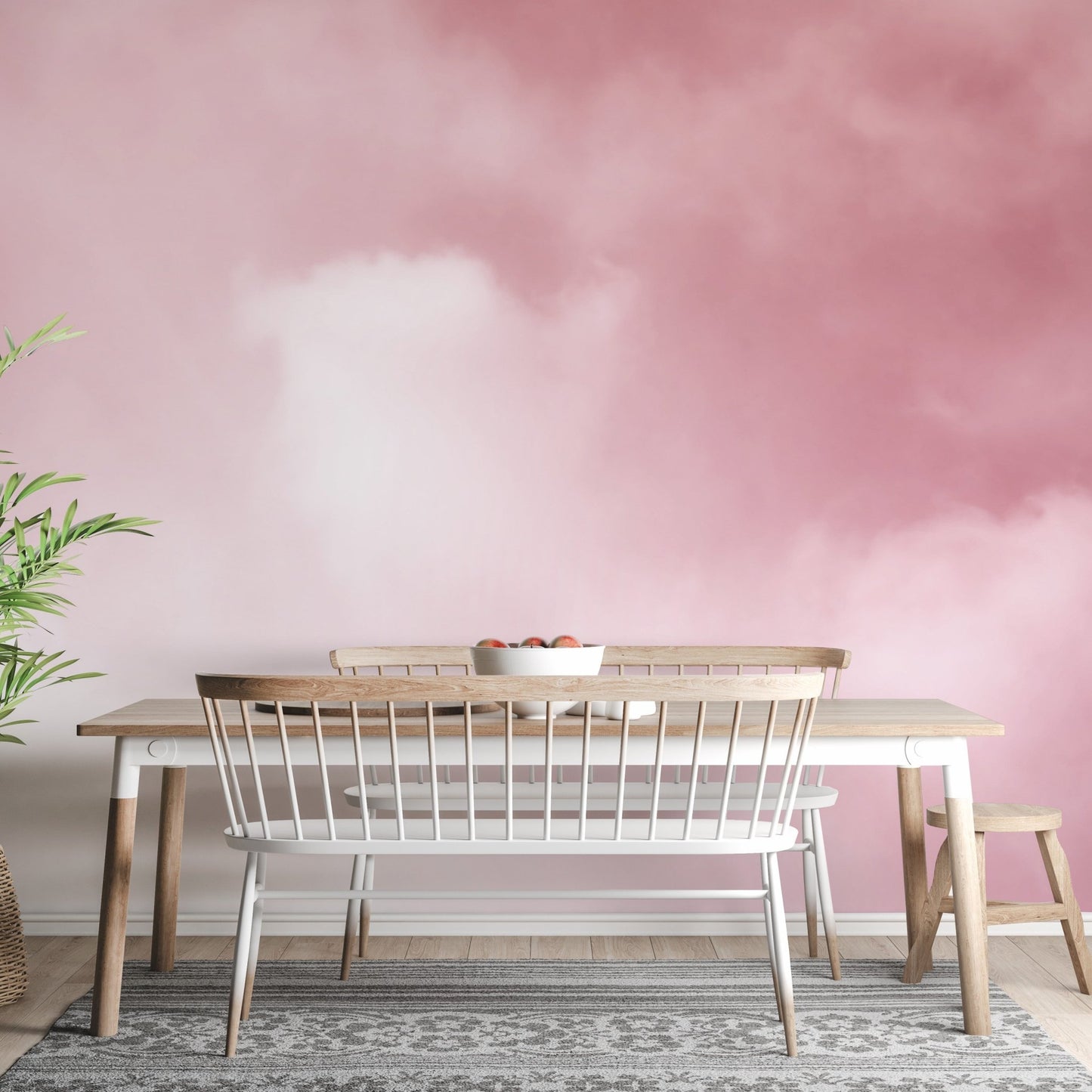 Pink Sky And Clouds wallpaper mural A717