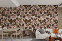 Modern clucking chic wallpaper for walls