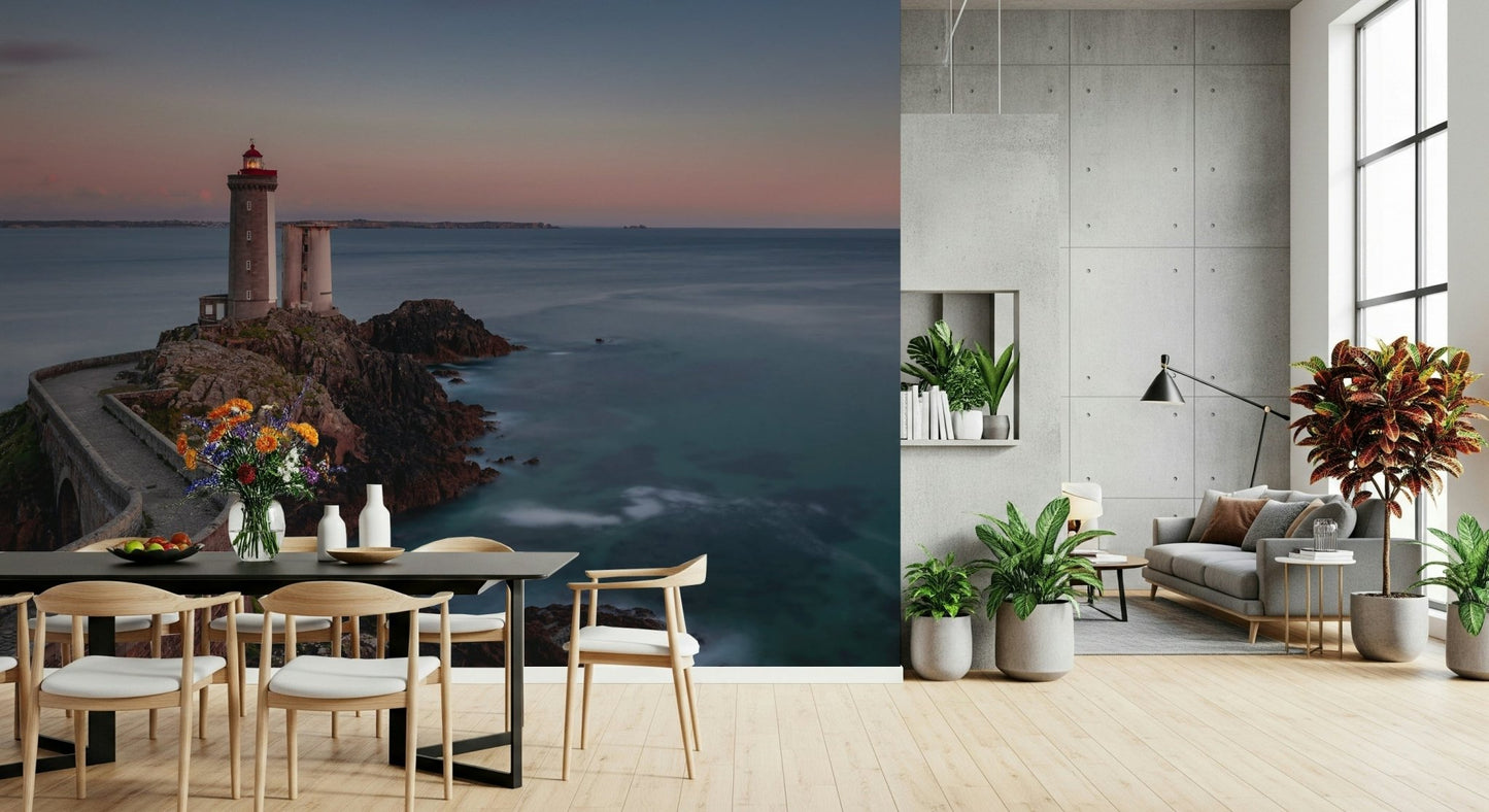 An artistic nature seascape mural for home decor.