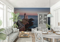 A contemplative gentle design wallpaper mural for a feature wall.