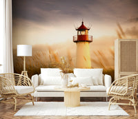 Vibrant maritime landscape design for a contemporary living room wall mural wallpaper.