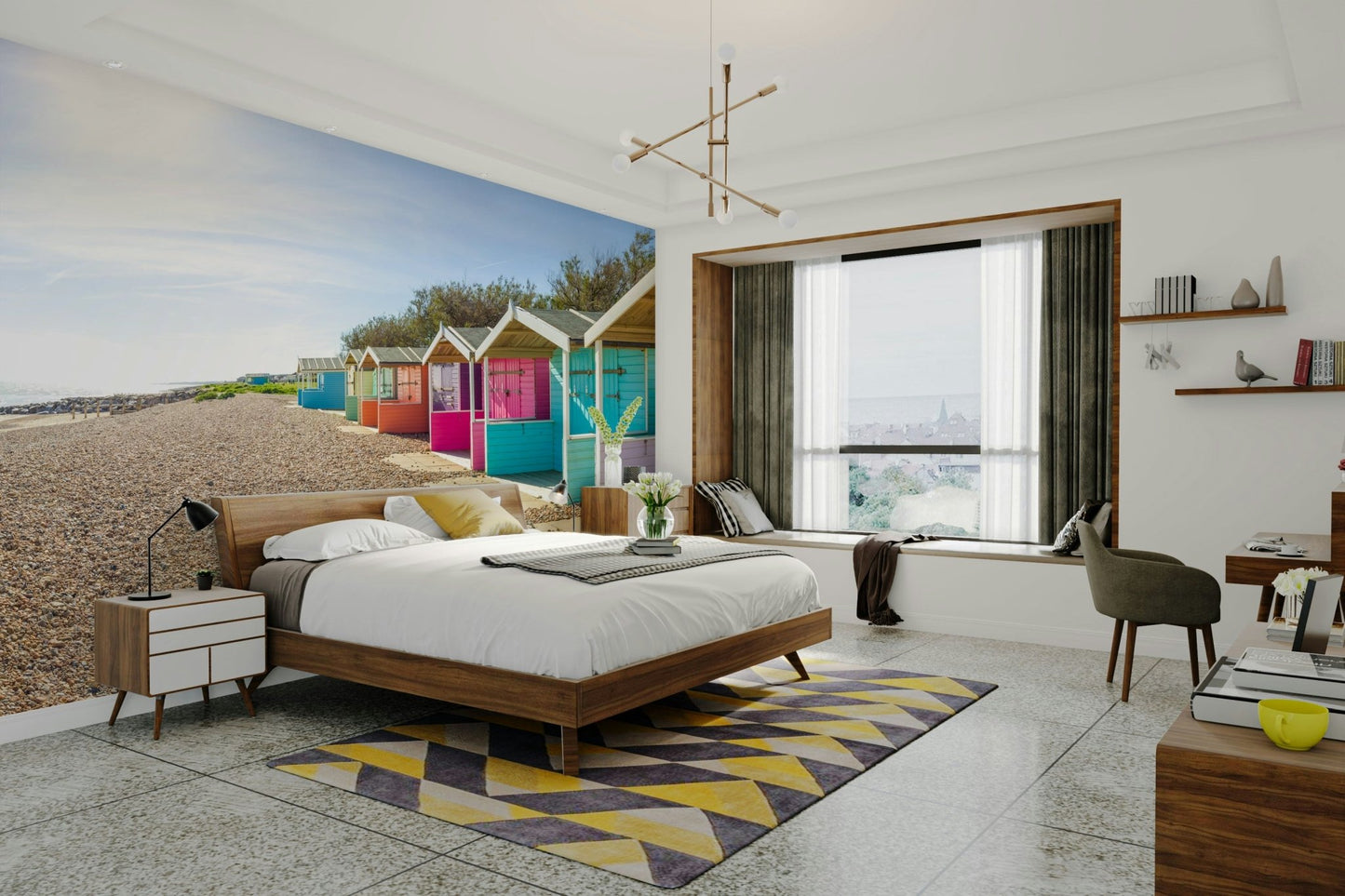 Coastal Cabins Wall Mural