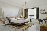 Soft cactus wallpaper for neutral home decor

