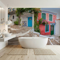 European architecture mural wallpaper Coastal Cottage Charm Wall Mural
