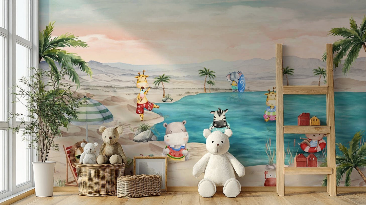 The composition is balanced and has a playful, yet calm feel.
