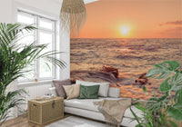 Horizon line Coastal Dawn Wall Murall vast sea visual., GD6442