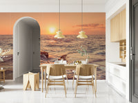 Peaceful sunrise Coastal Dawn Wall Murall wall decor., GD6442