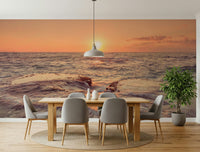 Serene coastal Coastal Dawn Wall Murall landscape photo., GD6442