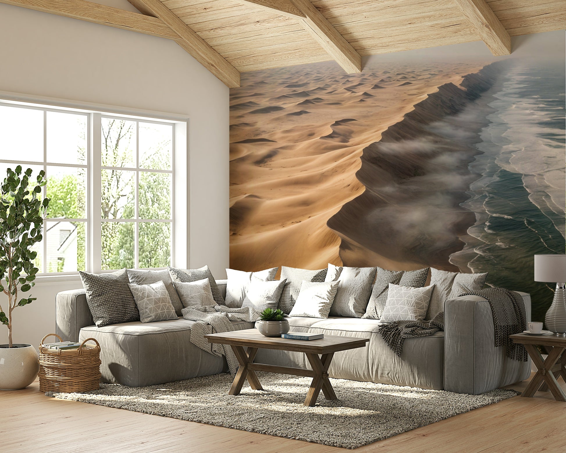 The image shows a peaceful scene with a horizon line.

