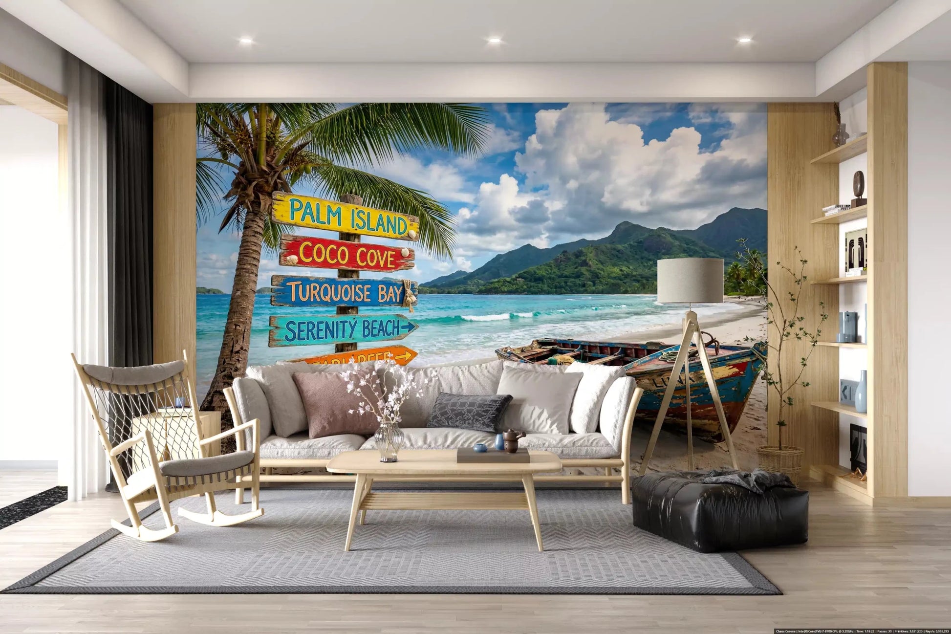 Coastal Dream Destinations Wall Mural