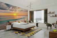 Coastal Dreamscape wallpaper for calm beach room vibe

