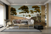 The style is a soft-focus illustration or a painterly design.

