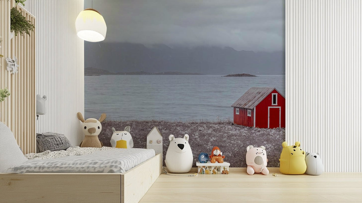 Coastal Hideaway Wall Mural showcasing a beach retreat.

