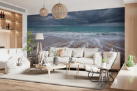 Hallway wall featuring Coastal Horizon Flow wall mural scene