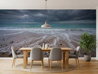 Dark cloud sky over Coastal Horizon Flow wall mural