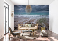 Pebble beach detail in Coastal Horizon Flow wall mural
