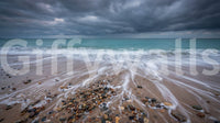 Teal ocean horizon in Coastal Horizon Flow wall mural