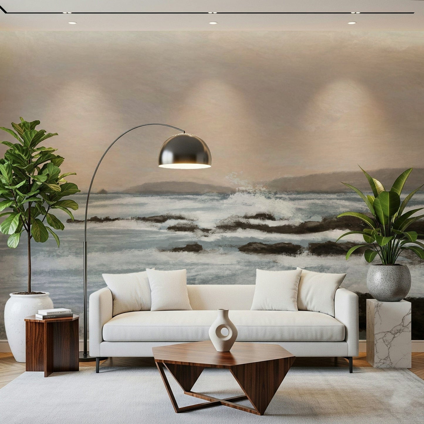 A beautiful modern art wall mural of delicate water.