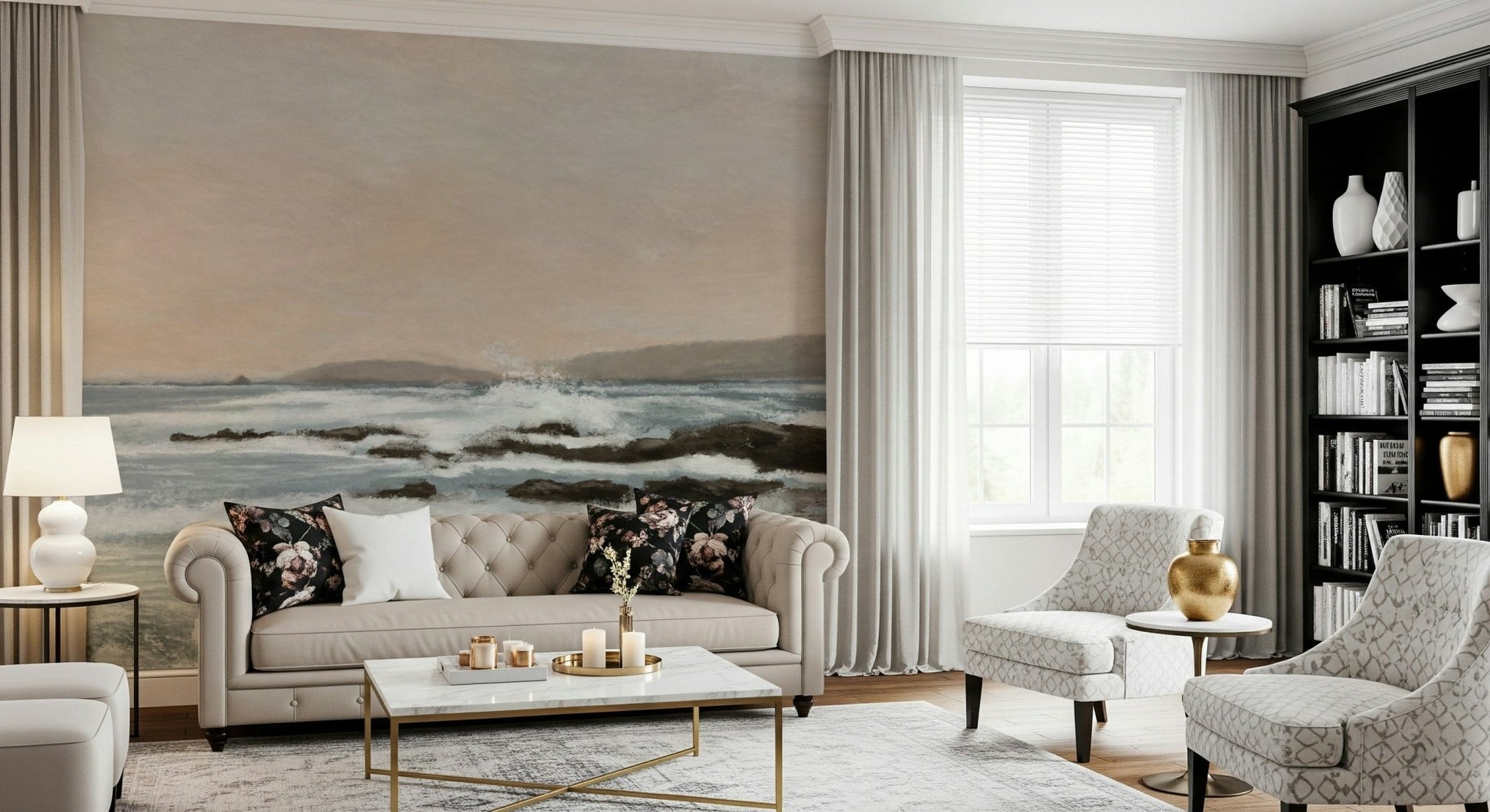 A classic abstract design wallpaper for walls.