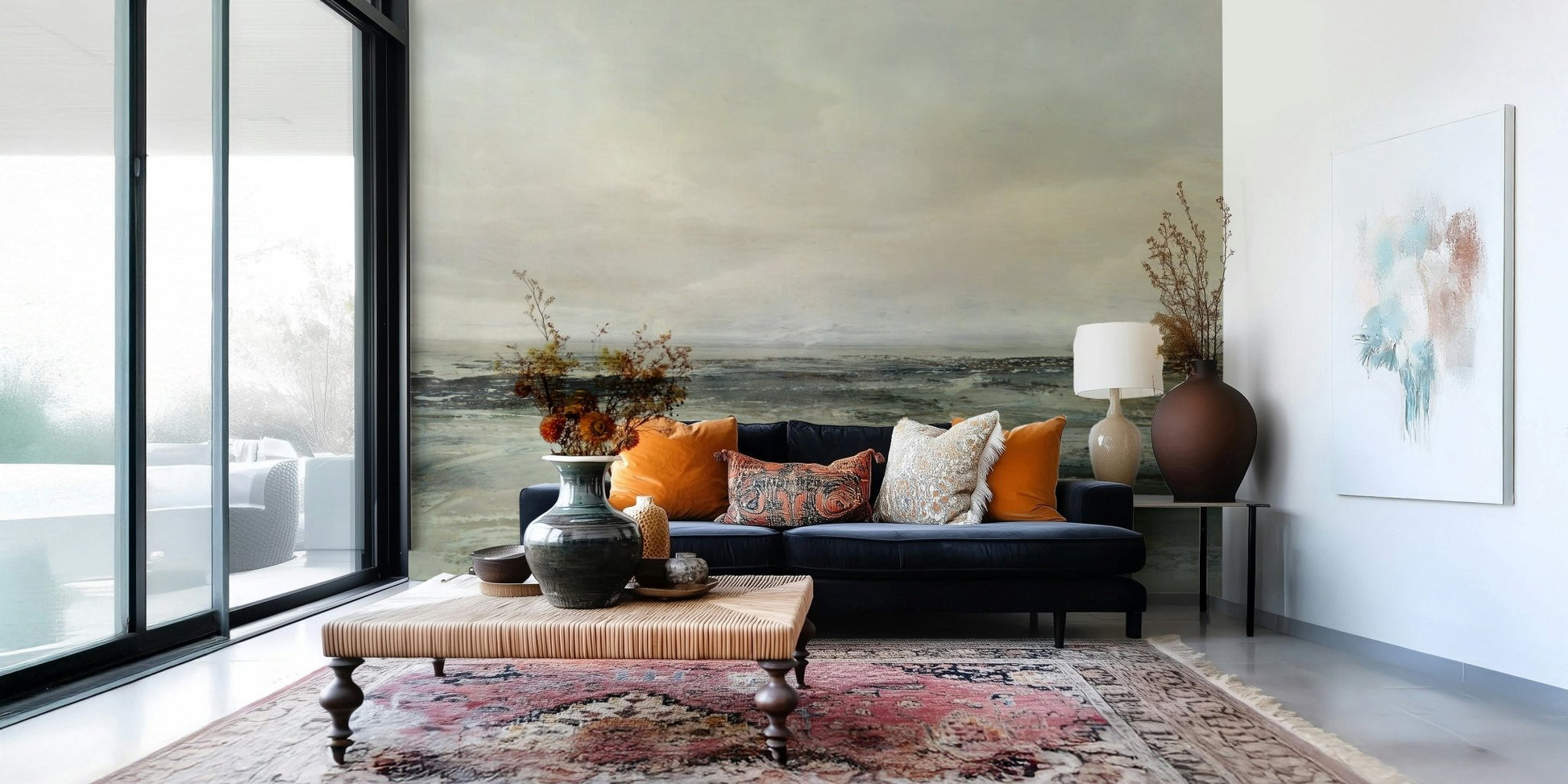 A beautiful modern art wall mural of delicate water.