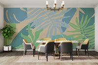 An artistic nature seascape mural for home decor.

