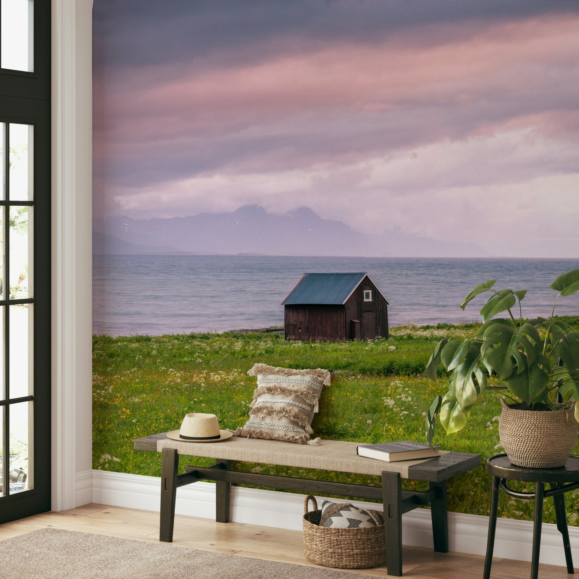 Coastal meadow mural adding calmness and natural beauty to your space

