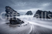 A high-quality serene ocean wall mural for walls.