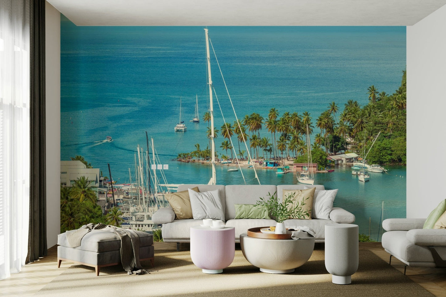 Island paradise beach wallpaper mural