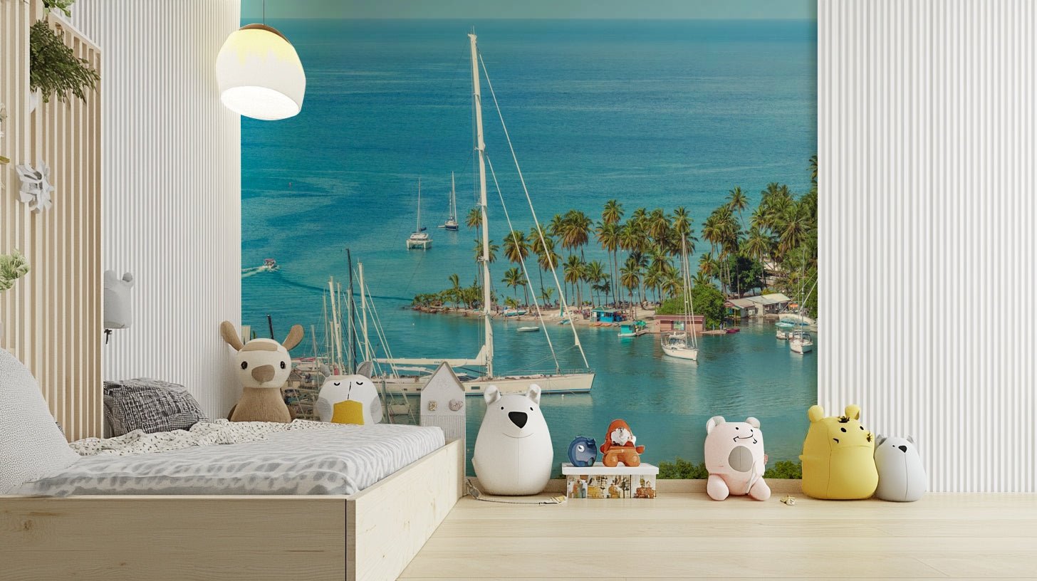 Beach and ocean wallpaper mural

