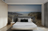 Calm beach path wall mural for a tranquil room makeover

