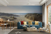 Coastal serenity mural perfect for a relaxing atmosphere

