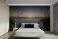 Peaceful coastal sunset view wall mural for homes GD454


