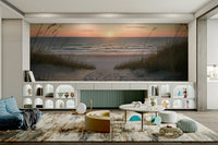 Tranquil beach path leading to ocean sunset view GD454

