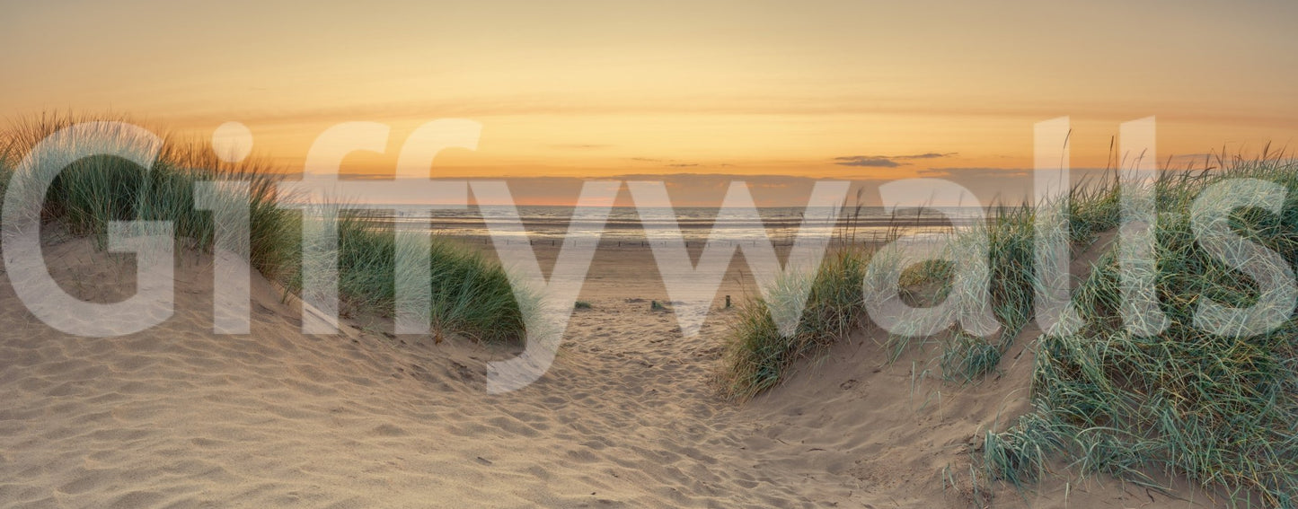 Beach-inspired mural for calm home decor

