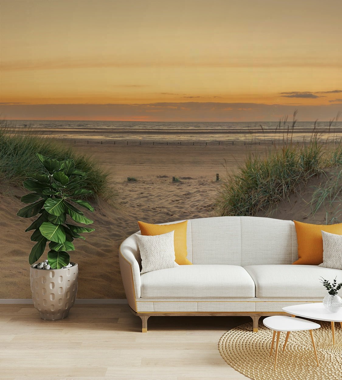 Relaxing ocean waves in coastal wall art

