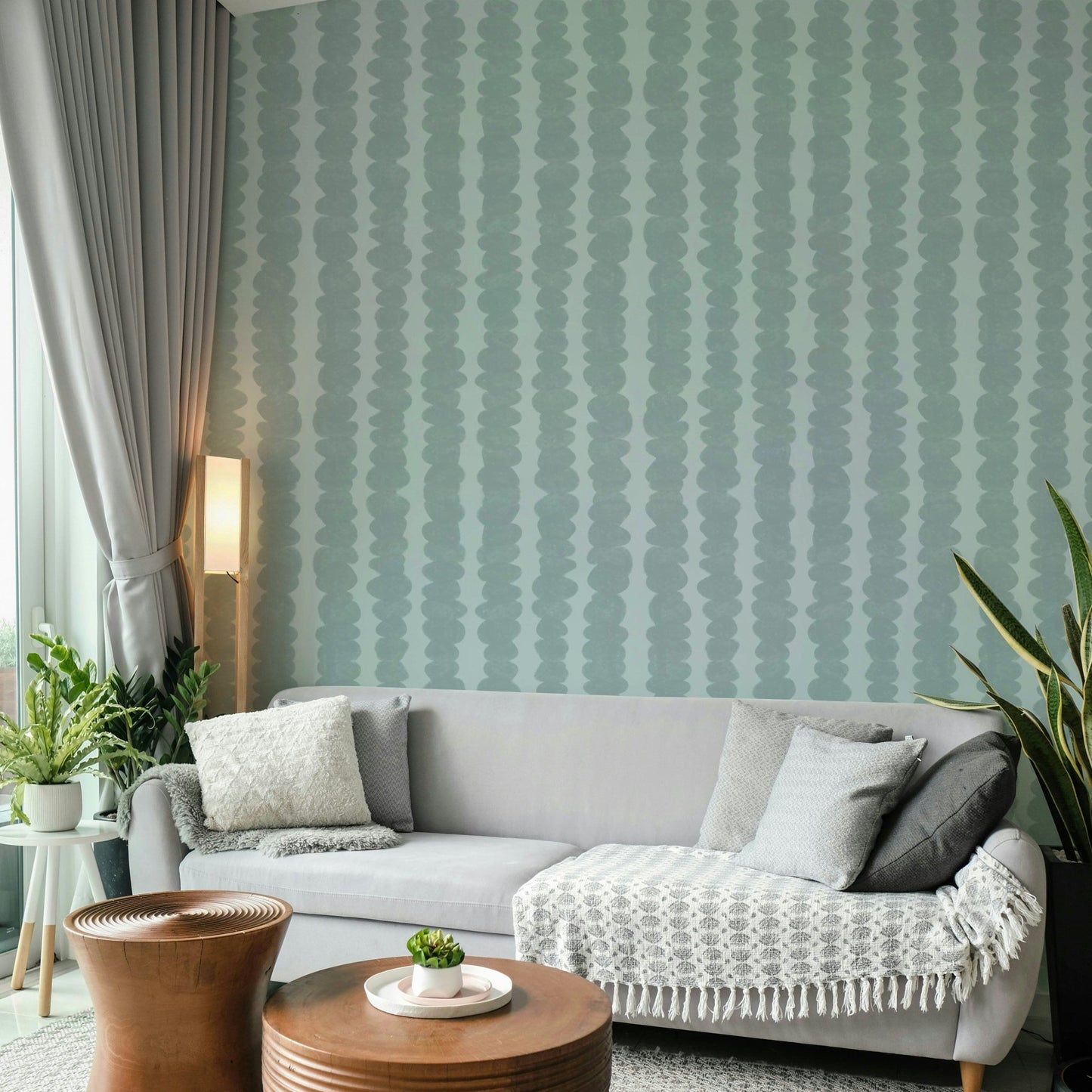 Beach-inspired stone wallpaper for rooms

