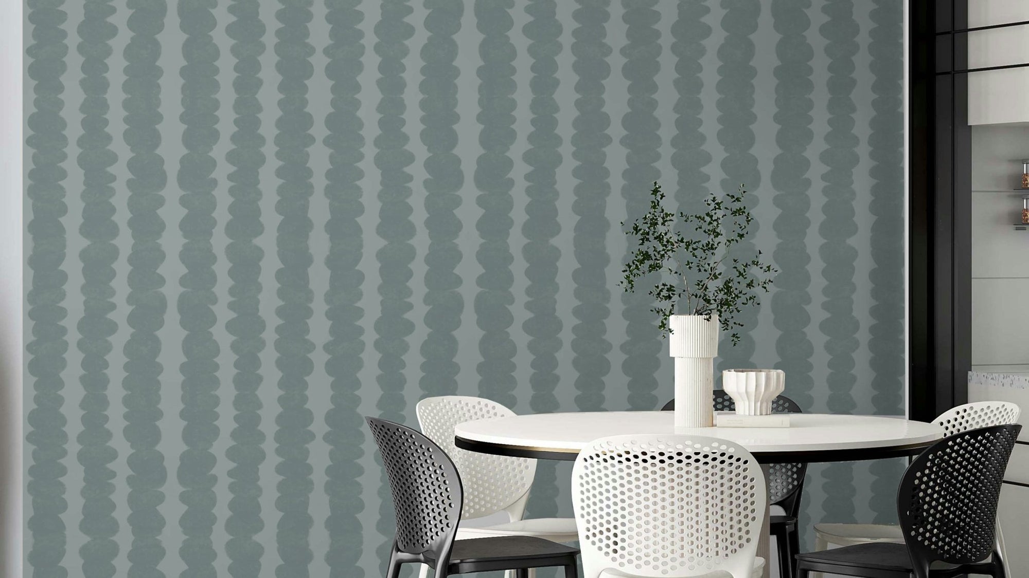Coastal pebble rows mural wallpaper, GD2281