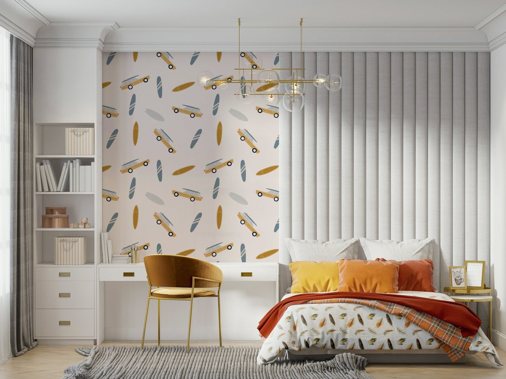 Surfboard pattern Coastal Road Trip Wallpaper⁠, GD6539